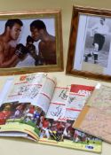 AUTOGRAPH OF MUHAMMAD ALI on a colour photographic print of Ali and Joe Frazier, both signatures,