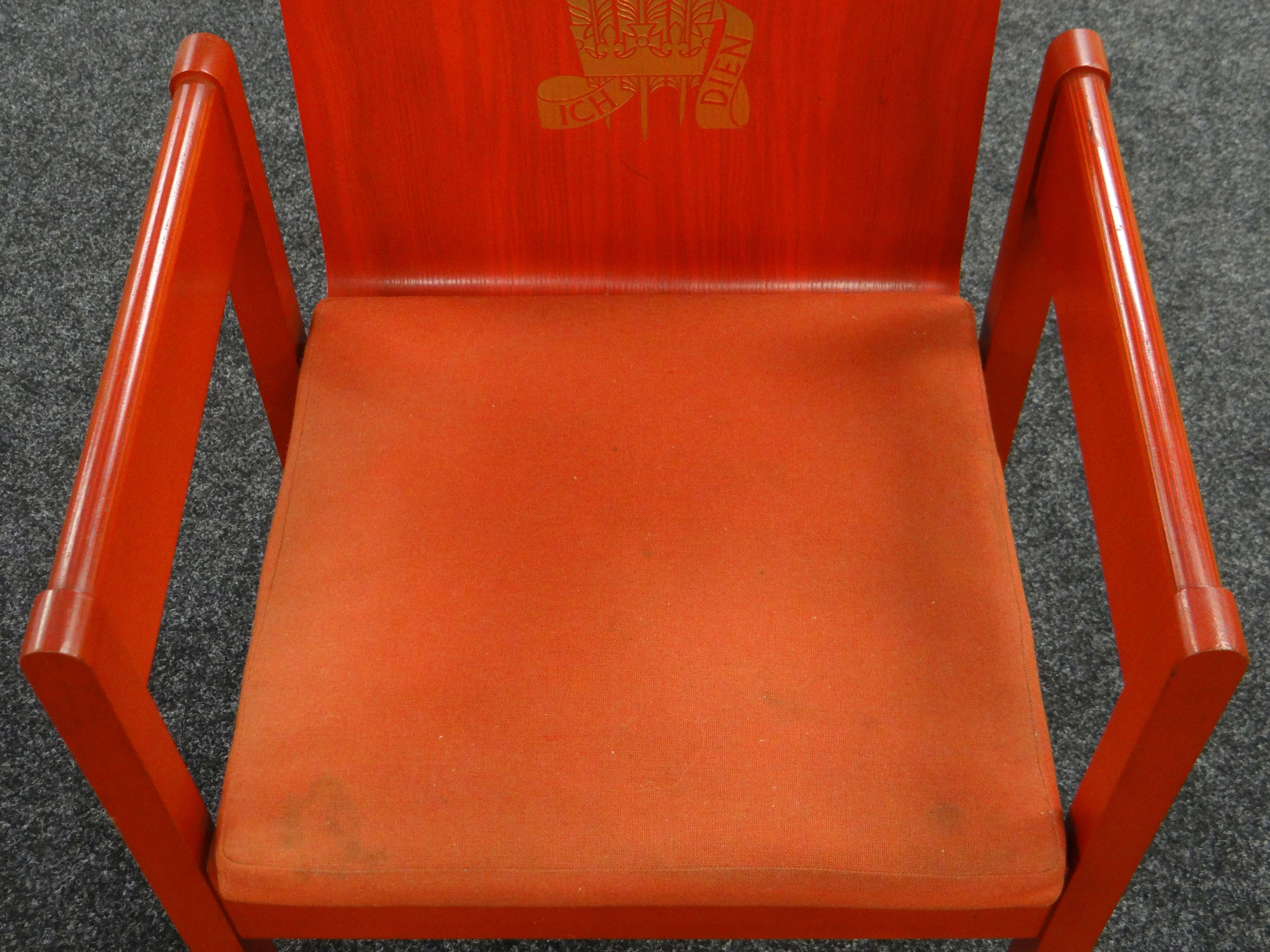 AN INVESTITURE CHAIR an icon of design being the 1969 Prince of Wales Investiture chair by Lord - Image 2 of 3