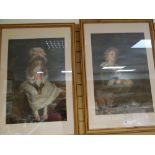A pair of pine framed Pear's prints entitled 'Cherry Ripe' and the famous 'Bubbles'