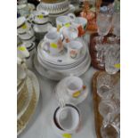 A quantity of continental pottery breakfast-ware