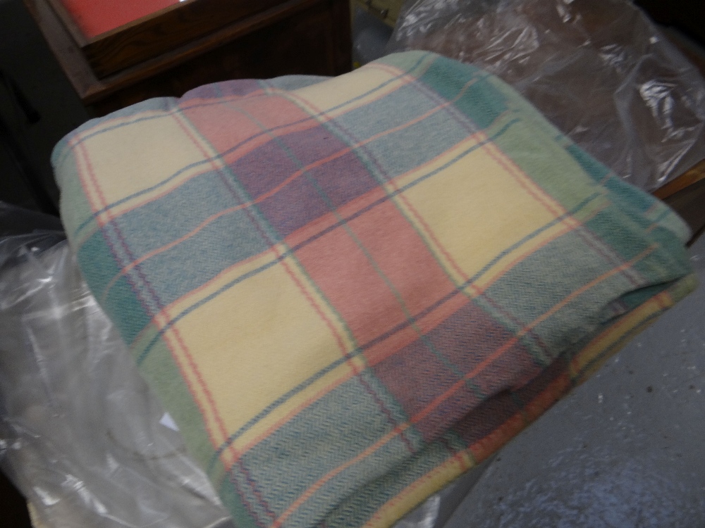 A chequered Welsh blanket