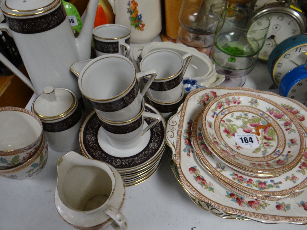 Parcel of Indian Tree china, continental coffee ware and sundry items of pottery, glassware etc