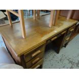 A vintage wooden desk