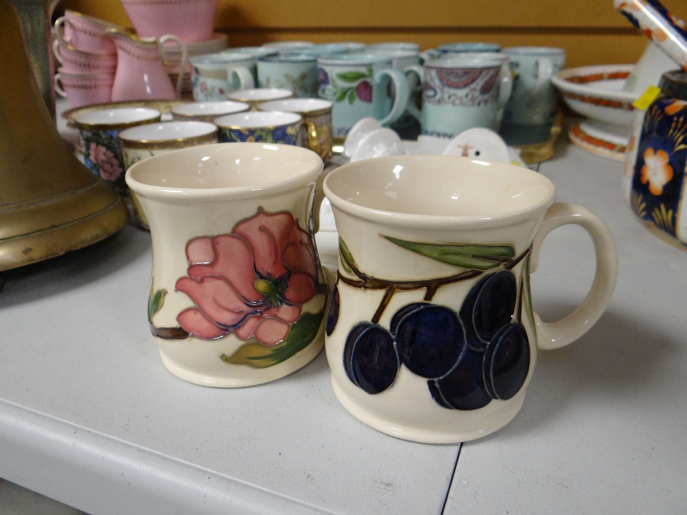 Two Moorcroft for Liberty mugs