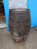 A large vintage barrel bucket (outside)