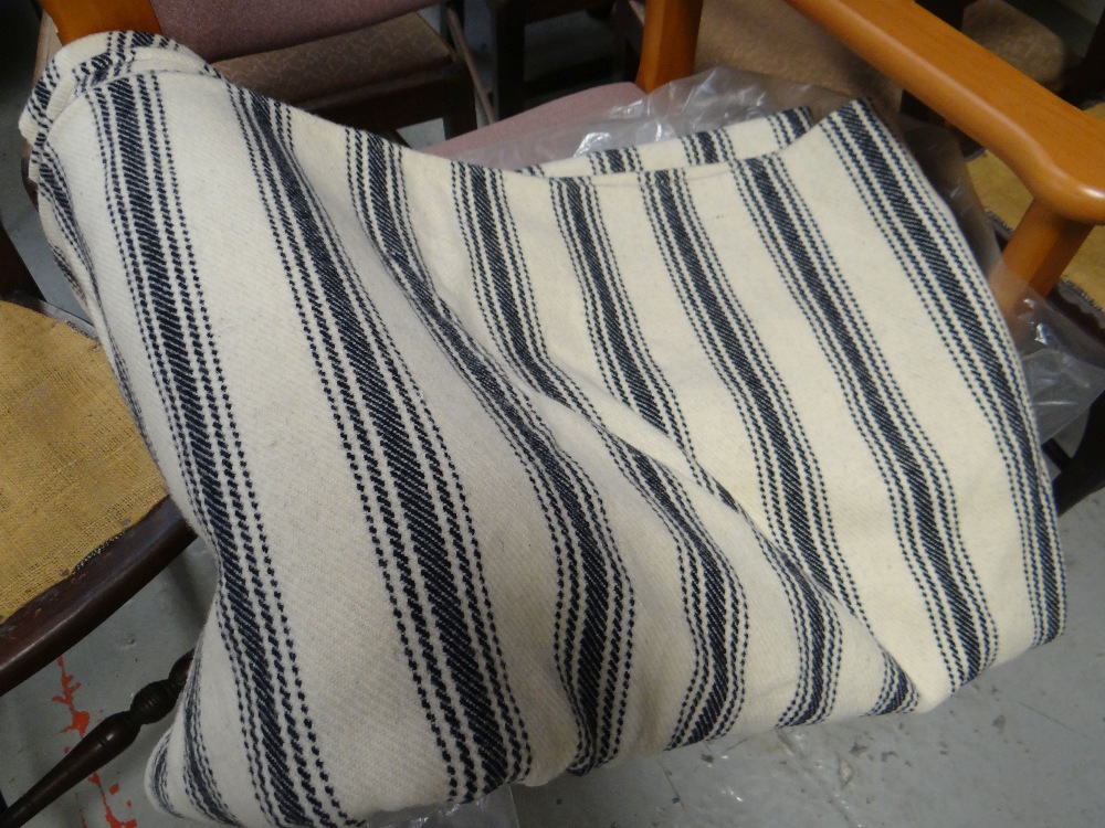 An early striped traditional Welsh blanket