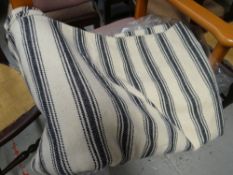 An early striped traditional Welsh blanket