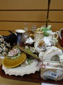 A parcel of china and glass etc
