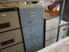Six metal filing cabinets