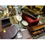 A parcel of mixed dressing table and similar items including Bakelite