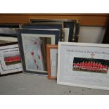 A parcel of military aviation prints and Wales rugby prints