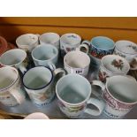 Thirteen Liberty commemorative mugs by Poole pottery