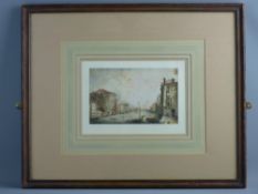 VICTORIAN WATERCOLOUR - Venetian scene, entitled label verso 'After Rain, Cyril Saunders