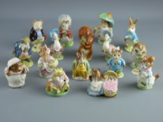 SIXTEEN BESWICK BEATRIX POTTER FIGURES, all with gold oval backstamp, some with original paper