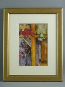 CATHERINE TAYLOR PARRY watercolour - still life, flowers and a cross, signed and dated 2010, 20.5