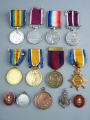 A WWI MEDAL TRIO with LSGC and Meritorious Service medals, awarded 6471 Sjt W G Parkes, Royal