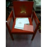 AN INVESTITURE CHAIR, an icon of design being the 1969 Prince of Wales Investiture chair by Lord