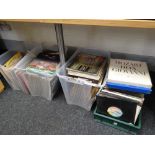 A large quantity of vinyl records with various genres including modern rock etc