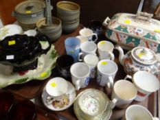A large quantity of mixed pottery and china including Royal Albert floral tea ware, commemorative
