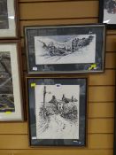 Two framed Welsh scene watercolours