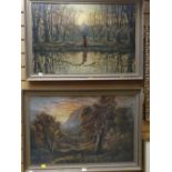 A pair of framed oil on canvas paintings circa 1890s, signed Henry Thomas Livens