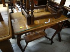 A vintage occasional table with planter base