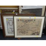 A parcel of framed pictures