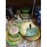 A Carlton ware chinoiserie green ground pen holder and a large quantity of mainly Carlton ware