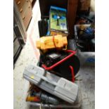 A quantity of car related electricals and accessories removed from a garage as part of a house