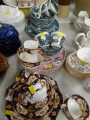 A small quantity of Royal Albert floral tea ware and sundry Staffordshire tableware in the willow