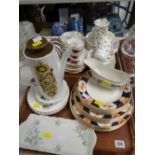 A quantity of mixed tableware including floral tea ware