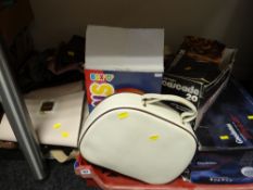Various ladies' bags and handbags, Carmen Curlers, Goodmans portable CD radio