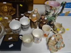 Parcel of various china including tea ware and wall plates relating to Penarth, commemorative