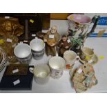 Parcel of various china including tea ware and wall plates relating to Penarth, commemorative
