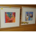 Two Carole Vincent limited edition prints, signed and dated '02 & '03 - still life of a room