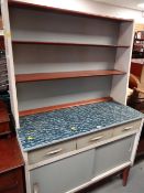 A good retro kitchen cupboard unit with Formica top circa 1950s