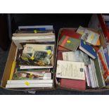 Several boxes of hardback & paperback books relating to travel, classic literature etc