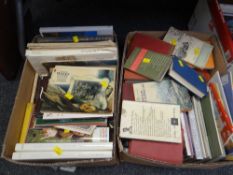 Several boxes of hardback & paperback books relating to travel, classic literature etc