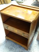 A Bevan Funnell yew wood bedside / telephone table