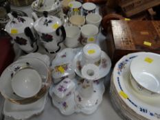 Parcel of various tea ware including Royal Albert Masquerade teapots, Royal Commemorative ware etc