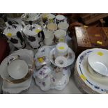 Parcel of various tea ware including Royal Albert Masquerade teapots, Royal Commemorative ware etc