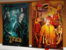 Four original Harry Potter cinema wall hangs, rolled, excellent condition, 180 x 120cms