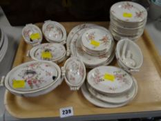 A tray of vintage Ridgeways Hampton patterned miniature dinnerware