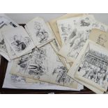 Original drawings circa 1900 - 1905 for Daily Graphic, some signed, many of a social commentary