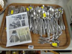 A tray of Arthur Price International and Oneida Debonaire cutlery