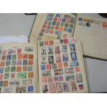 Two vintage stamp albums, small parcel of presentation packs