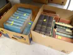 Two boxes of vintage hardback books including ten copies of the Strand magazine and three