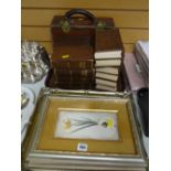 A good vintage brown leather locking possibly doctor's carry case (the exchange) together with a