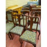 A HARLEQUIN GROUP OF EIGHT CHAIRS including a set of William IV mahogany dining chairs with curved