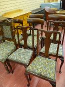 A HARLEQUIN GROUP OF EIGHT CHAIRS including a set of William IV mahogany dining chairs with curved